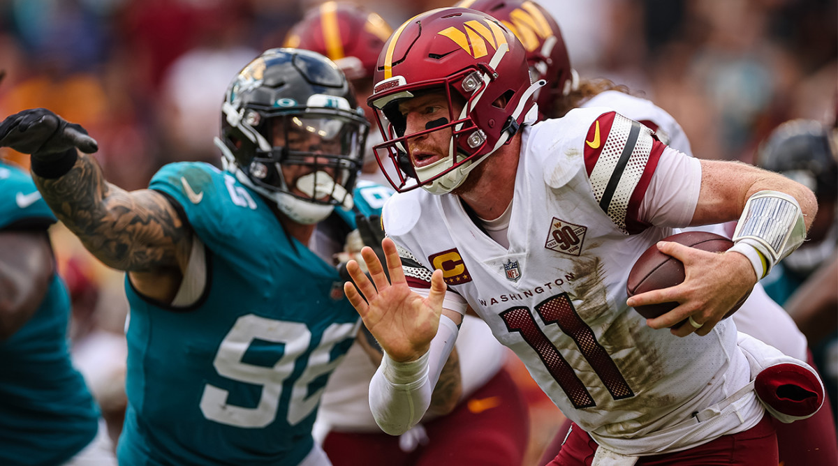 Carson Wentz, Commanders beat Jaguars in Week 1 of 2022 NFL season.